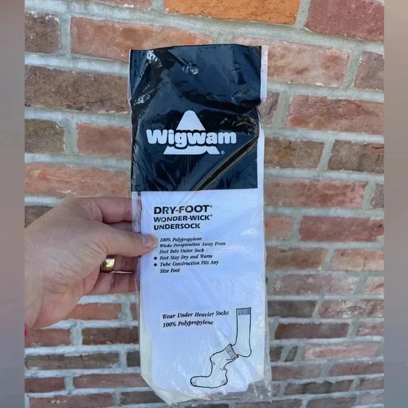 VTG Wigwam Undersock  100% Polypropylene Fits Sz 11-13 Shoe 9-12 NEW - Picture 1 of 4